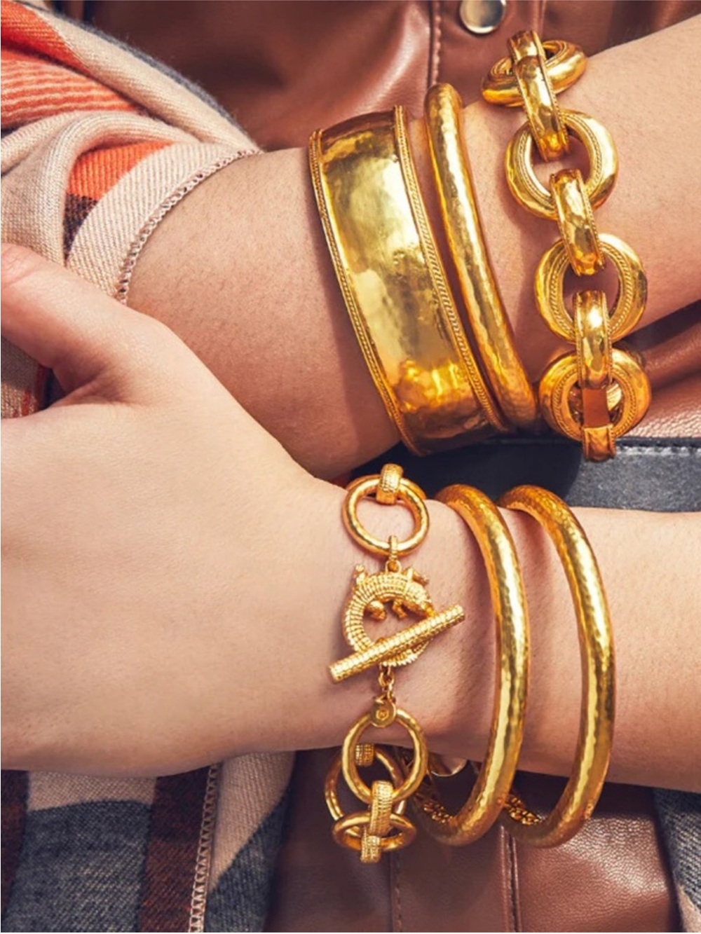 NWOT Julie Vos Alligator Link Bracelet - Picture 3 of 7